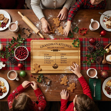 Personalized Grandma Cutting Board • Recipe for Love Engraved Acacia Board • Custom Grandkids Gift • Mother’s Day • Christmas Gift