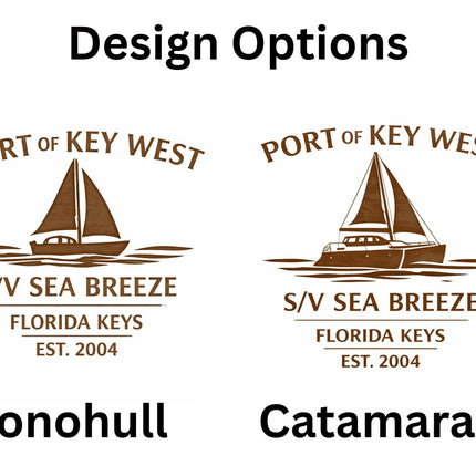 Personalized Sailboat Cutting Board Custom Engraved Nautical Gift with Boat Name, Home Port, Wedding Anniversary Retirement Gift for Sailors