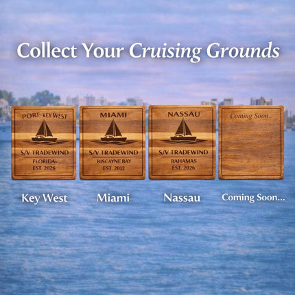 Personalized Sailboat Cutting Board Custom Engraved Nautical Gift with Boat Name, Home Port, Wedding Anniversary Retirement Gift for Sailors