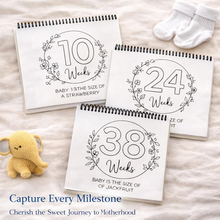 Baby Bump Pregnancy Keepsake Book & Personalized Cutting Board Gift Set