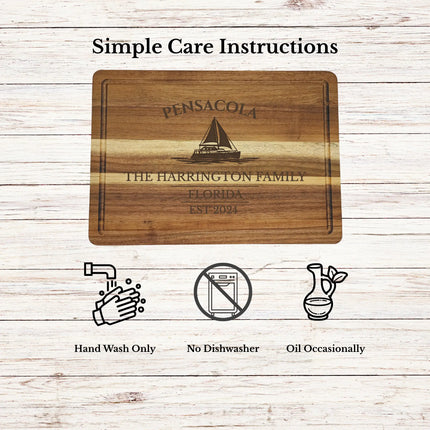 care instructions for acacia wood cutting board hand wash only do not soak apply mineral oil