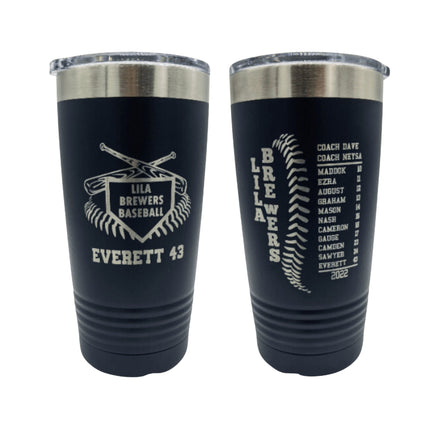 Personalized Baseball Softball Team Tumbler: Coach & Player Gift