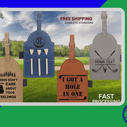 Personalized Golf Bag Tag: Leatherette Golf Gift