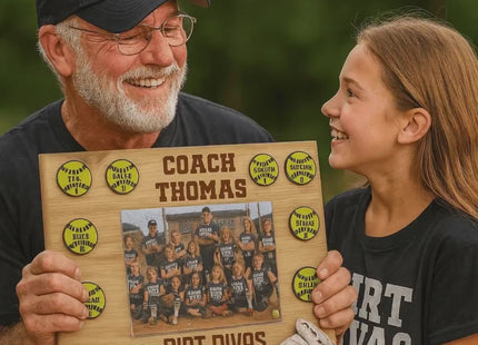 Personalized Softball Coach Plaque: Team Photo Keepsake, End of Season Gift