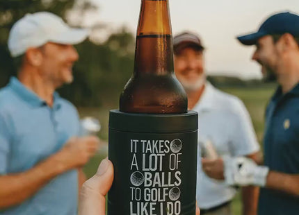 Personalized Golf Can Cooler: Funny Golfer Gift, Stainless Steel Beverage Holder