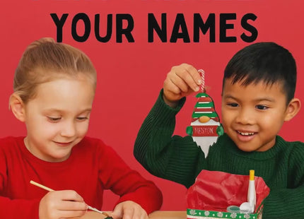 Kids DIY Personalized Christmas Ornament Kit: Baltic Birch Wood Craft