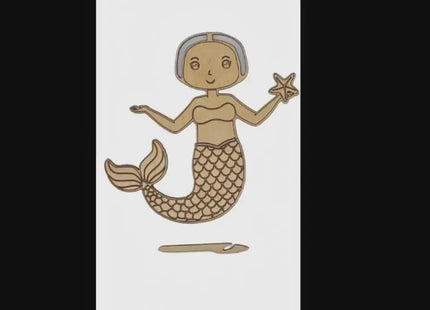 DIY Mermaid or Lion Yarn Craft Kit: Kids Art Activity, Handmade in USA