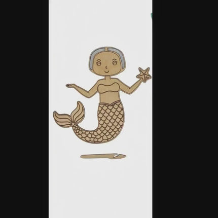 DIY Mermaid or Lion Yarn Craft Kit: Kids Art Activity, Handmade in USA