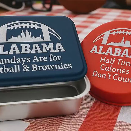 Personalized Alabama Football Cake Pan & Pie Tin – Custom Powder-Coated Aluminum Baking Gift for Fans