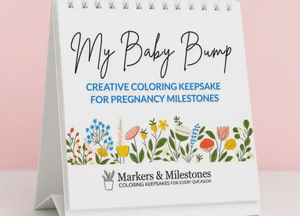 Baby Bump Pregnancy Flip Book | 8.25” Easel Display Keepsake | 62-Page Expecting Mom Gift | Weekly Milestone Journal | Baby Shower Gift
