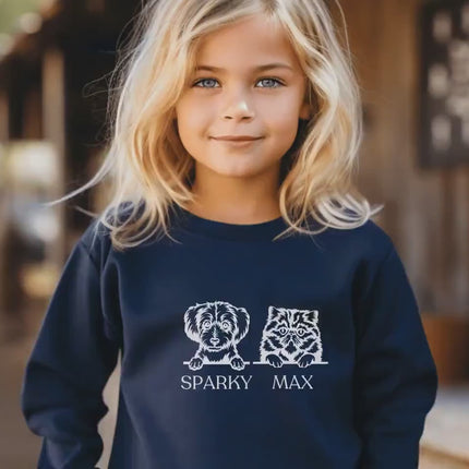 Youth Personalized Pet Sweatshirt: Dog & Cat Lover Gift