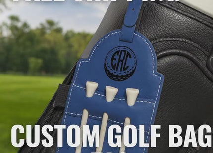 Personalized Golf Bag Tag with Tees | Custom Golf Gift for Men | Engraved Golf Accessories | Funny Retirement, Dad, or Tournament Gift