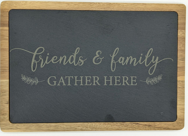 Friends & Family Gather Here, Cheese Board, Cheese Charcuterie Board, Personalized Cheese Board, Cutting Board