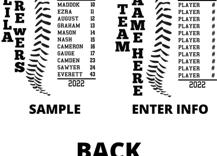 Baseball Team Water Bottles, Softball Team Water Bottles, Personalized Name and Number, 20 Ounce Insulated Bottle