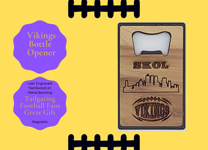 Skol Bottle Opener, Magnetic Minnesota Football Ornament