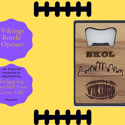 Skol Bottle Opener, Magnetic Minnesota Football Ornament