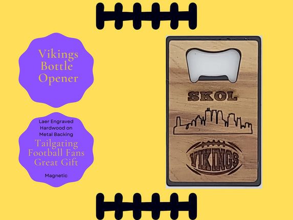 Skol Bottle Opener, Magnetic Minnesota Football Ornament