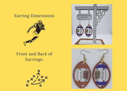 Skol Earrings | Minnesota Football Earrings | Vikings Earrings | Handmade Earrings | Custom Football Earrings | Game Day Earrings