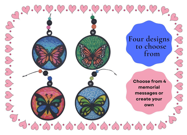 Butterfly Memorial Ornament, Kids Memorial Ornament, Personalized Memorial Ornament, Parent Loss, Family Member Loss