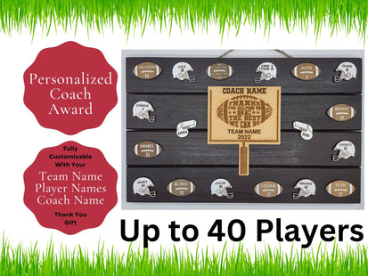 Youth Football Coach Award - Football Coach Thank You Sign - Personalized Sports Coach Appreciation Trophy