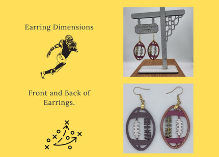 Ski U Mah Earrings, Minnesota Football Earrings, Handmade Earrings, Golden Gopher Earrings, Minnesota Gift