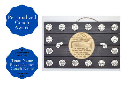 Youth Volleyball Coach Award - Volleyball Coach Thank You Sign - Personalized Sports Coach Appreciation Trophy