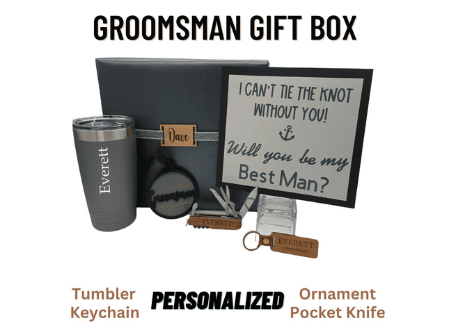 Groomsman Gift Box | Personalized Wedding Party Gift | Best man Thank You | Groom Proposal Gift