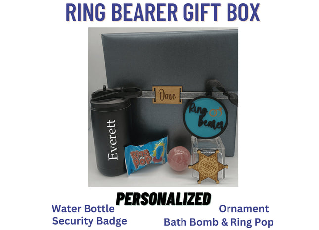 Ring Bearer Gift Box | Personalized Wedding Gift | Ring Bearer Thank You | Ring Security