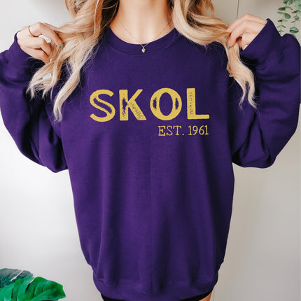 Skol Football Sweatshirt | Unisex Heavy Blend Crewneck Sweatshirt | Vikings Sweatshirt | Skol Gift
