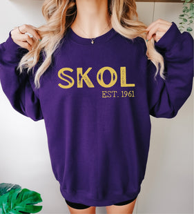 Skol Football Sweatshirt | Unisex Heavy Blend Crewneck Sweatshirt | Vikings Sweatshirt | Skol Gift