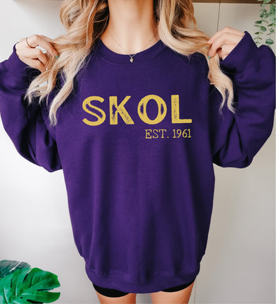 Skol Football Sweatshirt | Unisex Heavy Blend Crewneck Sweatshirt | Vikings Sweatshirt | Skol Gift