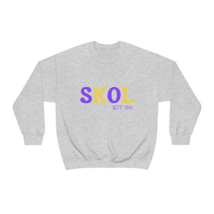 Skol Retro Football Sweatshirt | Unisex Heavy Blend Crewneck Sweatshirt | Vikings Sweatshirt | Skol Gift