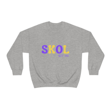 Skol Retro Football Sweatshirt | Unisex Heavy Blend Crewneck Sweatshirt | Vikings Sweatshirt | Skol Gift