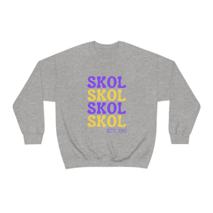 Skol Retro Football Sweatshirt | Unisex Heavy Blend Crewneck Sweatshirt | Vikings Sweatshirt | Skol Gift