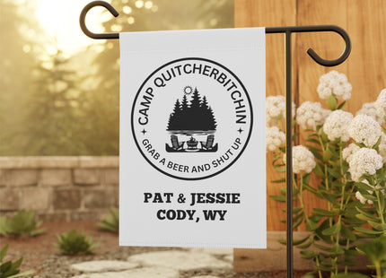 Camp Quitcherbitchin Banner | Personalized Camping Sign | Funny Camper Sign | Campground Banner