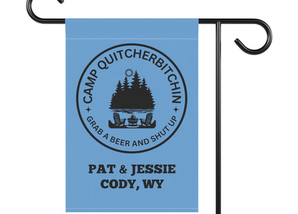 Camp Quitcherbitchin Banner | Personalized Camping Sign | Funny Camper Sign | Campground Banner | Light Blue