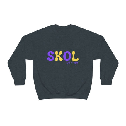Skol Retro Football Sweatshirt | Unisex Heavy Blend Crewneck Sweatshirt | Vikings Sweatshirt | Skol Gift