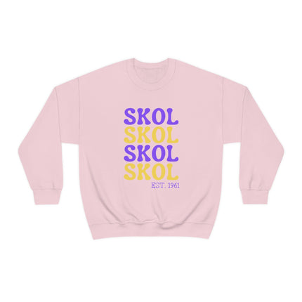 Skol Retro Football Sweatshirt | Unisex Heavy Blend Crewneck Sweatshirt | Vikings Sweatshirt | Skol Gift