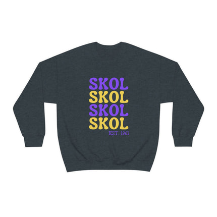 Skol Retro Football Sweatshirt | Unisex Heavy Blend Crewneck Sweatshirt | Vikings Sweatshirt | Skol Gift