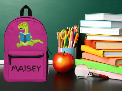 Kids Pink Dinosaur School Backpack | Personalized School Bag | Back to School