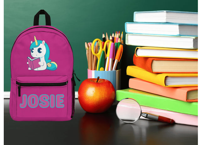 Kids Pink Unicorn School Backpack | Personalized School Bag | Back to School Backpack