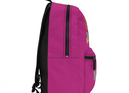 Kids Retro School Backpack | Personalized School Bag | Back to School Backpack | Pink Child Book Bag | Good Vibes Book Bag