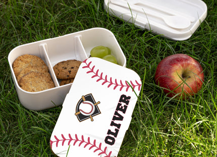 Personalized Bento Box | Baseball Bento Lunch Box | Kids School Snack Container | Custom Lunch Box