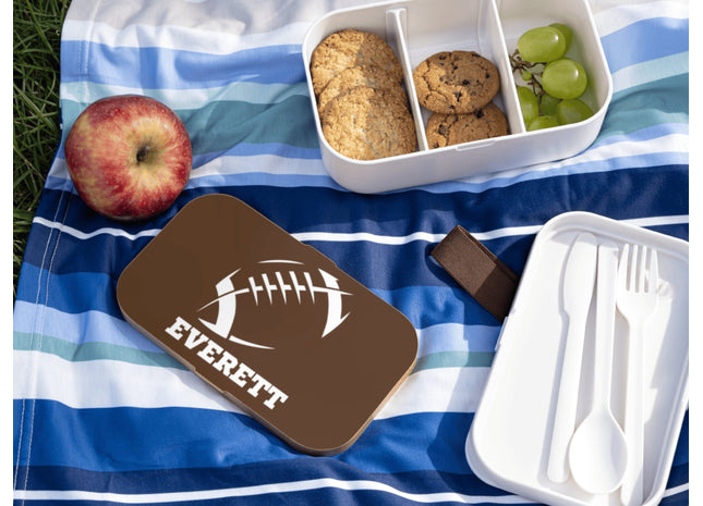 Personalized Bento Box | Football Bento Lunch Box | Kids School Snack Container | Custom Lunch Box
