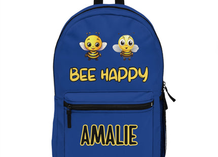 Kids Dark Blue Bee School Backpack | Personalized School Bag | Back to School