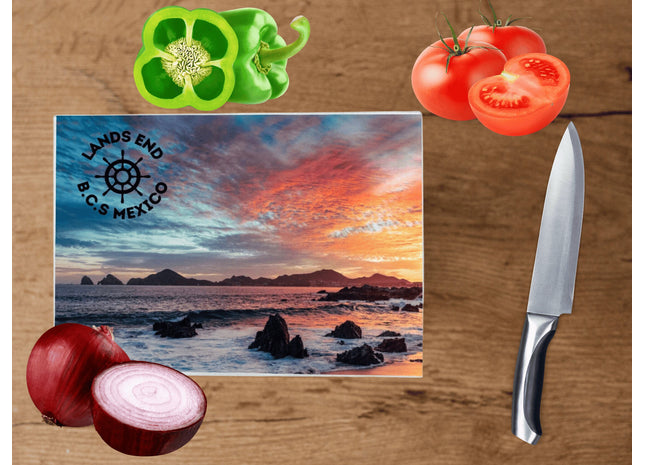 Cabo San Lucas Cutting Board | Glass Cutting Board | Lands End Cutting Board | Mexico Cutting Board | El Arco Cutting Board