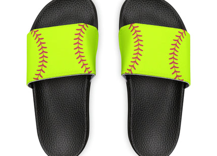 Kids Beach Sandals | Softball Sandals | Youth Flip Flops | Childrens Slide Sandals | Yellow Sports Sandals