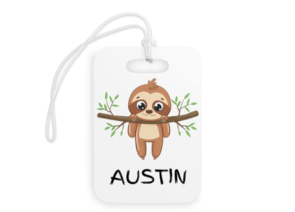 Kids School Backpack Tag | Sloth Schoolbag Label | Back to School Personalized Label | Personalized Kids Backpack