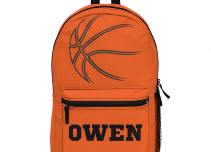Personalized School Bag | Kids Basketball School Backpack | Child Travel Bag | Orange Child Backpack