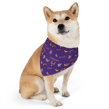 SKOL Dog Bandana | Minnesota Football Bandana | Skol Pet Collar Bandana